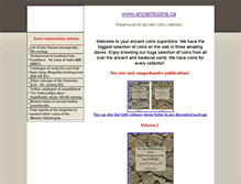 Tablet Screenshot of ancientcoins.ca